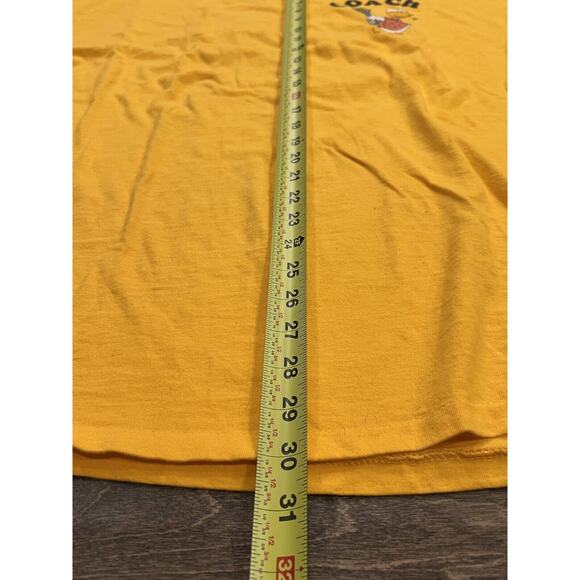 Vintage Oneita Yellow Mens Coach Duck Tennis Bend On Your Knees T-Shirt Size 3XL - Picture 10 of 11
